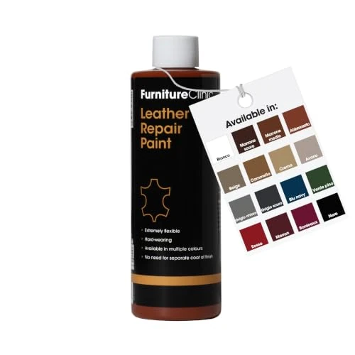 Limited-time offer: Furniture Clinic Leather Repair Paint | 2-in-1 Seal and Color | Use on Scratches, Tears, and Holes in Car Seats, Furniture | Quick and Easy Leather Repair Kit for Furniture (Tan, 500ml / 17oz) from $39.95 to $39.95 (save 0.00%)