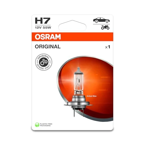 Limited-time offer: OSRAM ORIGINAL LINE 12V, H7, halogen headlight lamp, Single Blister (1 lamp) from 4.57 £ to 4.57 £ (save 0.00%)