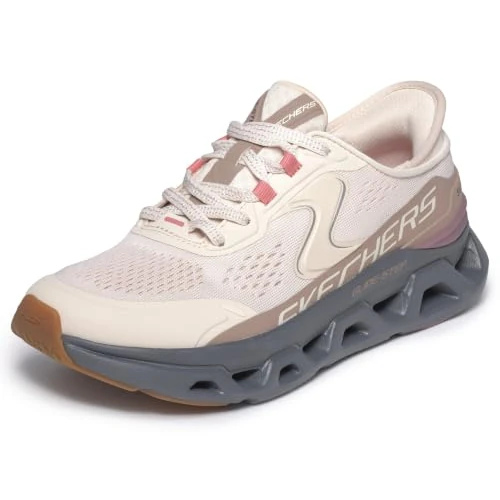 Offerta a tempo: Skechers Glide-Step Altus Slip-On Donna, Rete Sintetica Naturale con Finiture Grigie, 37.5 EU - 28% da 114.95 € a 82.87 €