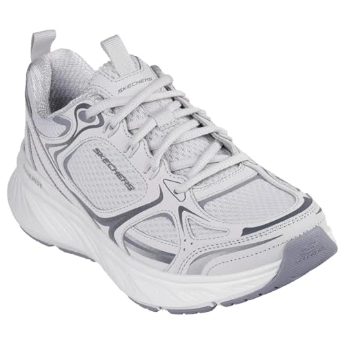 Offerta a tempo: Skechers Edgeride Silver Eclipse Donna, Rivestimento in Tessuto Duraleather in Rete Grigia, 37.5 EU - 30% da 74.95 € a 52.50 €