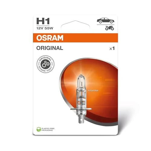 Zeitlich begrenztes Angebot: Osram ORIGINAL LINE 12V, H1, halogen headlight lamp, Single Blister (1 lamp) von 4.57 € auf 4.57 € (0.00% Rabatt)