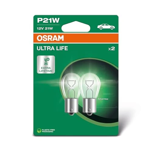 Offre limitée : OSRAM ULTRA LIFE, P21W, Double Blister, (2 lampes), white de 10.12 € à 9.15 € (10% de remise)