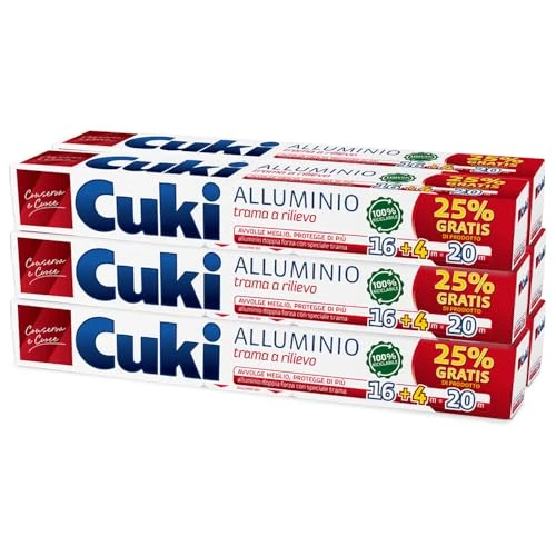 Cuki Aluminium o specjalnej reliefowej fakturze 16+4 m, 6 opakowań po 16 + 4 m