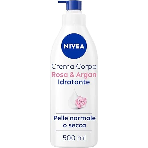 Offre limitée : NIVEA Feuchtigkeitsspendende Körpercreme Rosa & Argan, 500 ml, Feuchtigkeitsskeitsscreme 72h, parfümierte Körpercreme mit reiner Hyaluronsäure und intensivem Nährserum, feuchtigkeitsspendende de 14.99 EUR à 14.99 EUR (remise 0%)