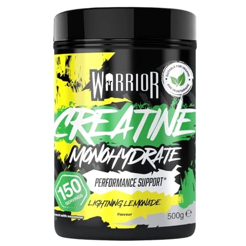 Zeitlich begrenztes Angebot: Warrior Creatin Monohydrat Pulver 500 g, Kreatin Vegan – Limonade 3 g pro Portion, 150 Portionen, mikronisiert, angenehmer Geschmack, laborgeprüft, für Kraft, Muskelaufbau & Ausdauer von 16.42 € auf 11.99 € (27% Rabatt)