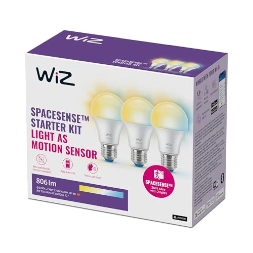 WiZ Ampoule LED intelligente GU10 - Remplacement GU10 60W, nuances de blanc, Wi-Fi/Bluetooth, commande vocale/application, fonctionne avec Google Home, Alexa et HomeKit, pack de 3