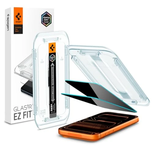 Oferta limitada: Spigen Glas.tR EZ Fit Filtro Privacidad Protector Pantalla para iPhone 17 Pro Max, iPhone 16 Pro Max, 2 Unidades, Antiespía, Instalación Fácil, Compatible con Funda, Dureza 9H de 25.99 EUR a 22.09 EUR (ahorro 15%)