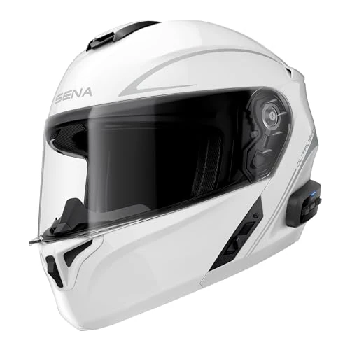 Offerta a tempo: Sena Outrush R Casco Modulare con tecnologia Bluetooth e sistema di comunicazione Intercom, Outrush R, Bianco Lucido, XXL - 10% da 171.03 € a 153.93 €