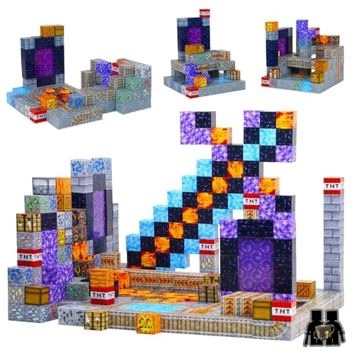 Welmay Magnetische bouwstenen, 100 stuks, magnetische blokken voor kinderen van 4, 5, 6, 7, 8+ jaar, STEM magneetblok, magnetisch speelgoed, educatief Montessori sensorisch speelgoed