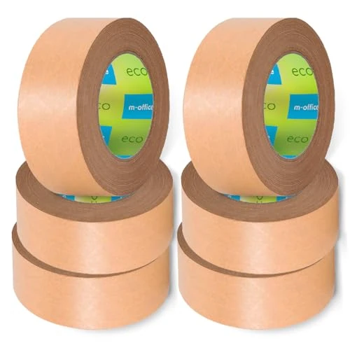 Limitiertes Angebot: m-office Papierklebeband Kraftpapier, Klebeband für Kartonverpackungen, Versand, Umzüge und Bastelarbeiten, Verpackungsband, Braunes Kraftpapier Klebeband (6 Stk, 50mmx80m) von 49.95 EUR auf 49.95 EUR (Spare 0%)