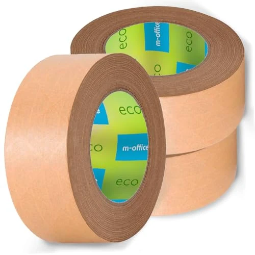 Oferta limitada: m-office Cinta Adhesiva Papel Kraft, Cinta de Embalar Adhesiva para Embalaje de Cajas, Envíos, Mudanzas y Manualidades, Cinta de Papel Embalaje, Cinta Marrón Papel Kraft (3 uds, 72mmx80m) de 36.95 EUR a 36.95 EUR (ahorro 0%)