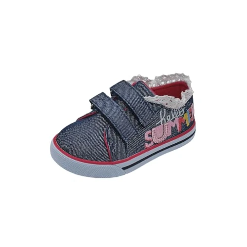 Chicco Girl's Sneaker Bimba Con Doppio Strappo (2) Crib Shoe, Denim 2, 27 EU