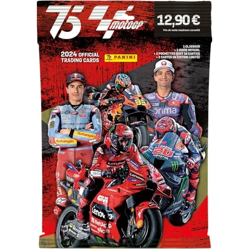 Panini Moto GP 2024 Trading Cards Starter Pack (1 Binder + 2 Sleeves + 2 Limited Edition Cards)