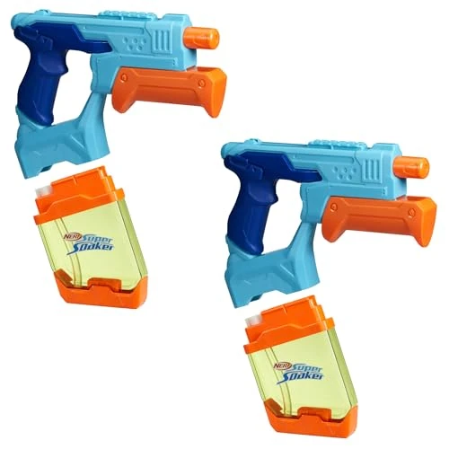 Zeitlich begrenztes Angebot: Nerf Super Soaker Dunk-Fill Wasserblaster 2er-Pack, einfaches und schnelles Befüllen des 300 ml-Tanks, Wasserspielzeug für spannende Schlachten im Doppelpack, Outdoorspiel für Kinder ab 6 Jahren von 19.99 € auf 16.22 € (19% Ra