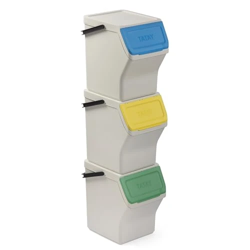 Offerta a tempo: TATAY Contenitore Differenziata Easy Waste 20 L Coperchio con Sistema Click - 37% da 90.53 € a 57.18 €