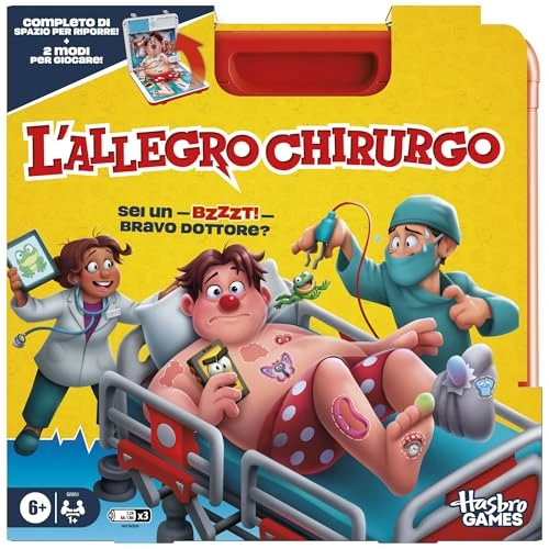 Offre limitée : Hasbro Gaming, L'Allegro Chirurgigo, jeu de table électronique, idéal pour la famille et les amis, pour enfants et filles à partir de 6 ans, comprend une mallette tout en un, pour 1 ou plusieurs de 36.00 EUR à 36.00 EUR (remise 0%)