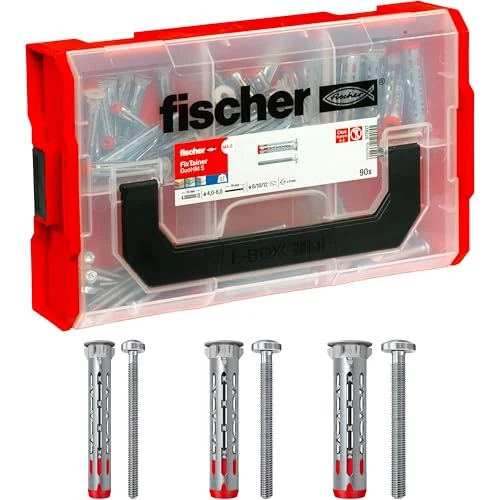 Oferta limitada: fischer Fixtainer DuoHM | Taco Metálico para Paneles Huecos con Tornillo TX 4x55, 5x55, 6x55 | Anclaje de Alta Carga Compatible con Placas de Yeso PLADUR®, Yeso, Contrachapado (90 uds) de 42.74 € a 39.28 € (ahorro 8%)