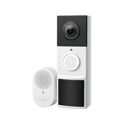 TP-Link Tapo D210 Videocitofono Campanello, 2.4GHz Wi-Fi, Visione Notturna, Rilevamento di movimento, Nero