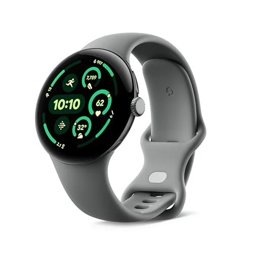Offerta a tempo: Google Pixel Watch 3 (45 mm) - Cassa in alluminio grigio opaco - Cinturino grigio verde - Wi-Fi - 42% da 449.00 € a 260.44 €