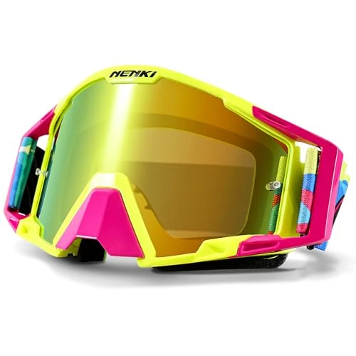 Offerta a tempo: NENKI Occhiali da motocross con protezione nasale, occhiali da moto per portatori di occhiali, protezione UV da cross, per uomo e donna, MX MTB, antivento/anti-appannamento - 6.06% da 32.99 € a 30.99 €