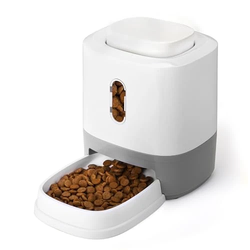 Offerta a tempo: Belle Vous Dosatore Cibo per Animali Domestici - Mangiatoia Porta Cibo per Cani e Gatti Grandi - Accessori Cane e Gatto - Dog Slow Feeding Station - Grigio e Bianco - 0.00% da 17.07 € a 17.07 €