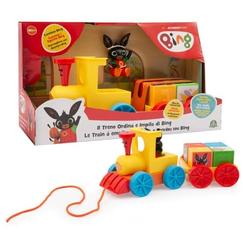 Giochi Preziosi Bing Trainable Bing gra edukacyjna z numerowanymi kostkami przedstawiającymi postacie z serii Bing, zawiera mały Bing od 18 miesięcy