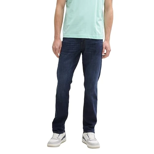 Tom Tailor TTJOSH Regular Slim Jeans, Used Dark Stone Blue Denim, 31/30