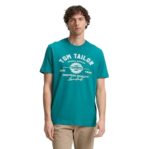 Offerta a tempo: TOM TAILOR 1037735 T-Shirt, 11037-Dark Bottle Green, M Uomo - 0.00% da 7.57 € a 7.57 €