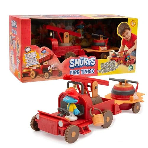 Tijdelijke aanbieding: Giochi Preziosi De Smurfen Playset brandweerauto van de Smurfen met realistische functies, accessoires en exclusief 5,5 cm smurffiguur inbegrepen, voor kinderen vanaf 3 jaar van 30.49 EUR naar 30.49 EUR (korting 0%)