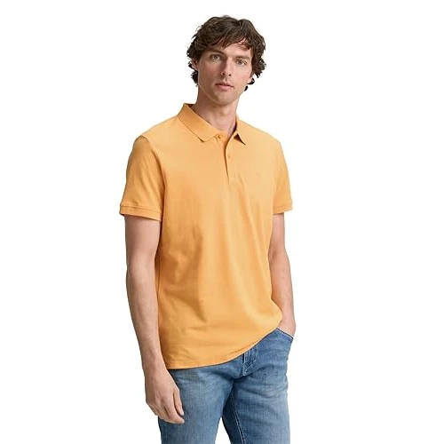 Offerta a tempo: Tom Tailor Polo Basic piqué da Uomo 1031006, 37103 - Peachy Orange, M - 65% da 19.99 € a 6.95 €