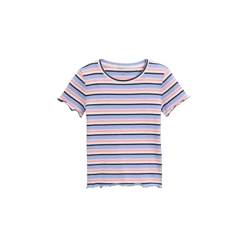 Offerta a tempo: TOM TAILOR Maglietta da Ragazza, 37204 - Strisce in Lurex Multicolore, 104-110 - 44% da 13.29 € a 7.40 €