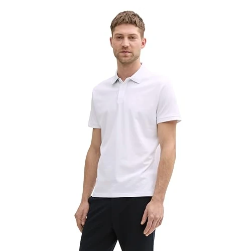 Offerta a tempo: Tom Tailor Polo Basic piqué da Uomo 1031006, 28847 - Lucid White, XL - 27% da 13.00 € a 9.52 €
