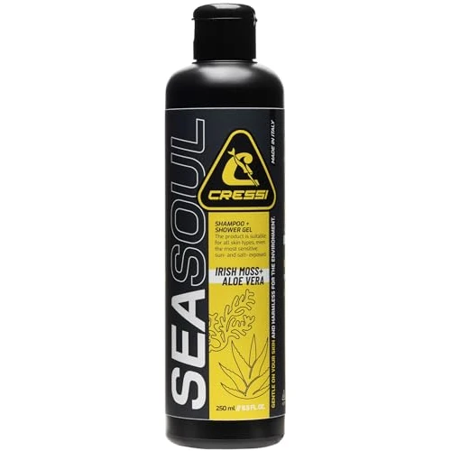 Offerta a tempo: Cressi Seal Soul Shampoo + Shower Gel – Prodotto specifico per Le acque di Mare, per i Laghi e i fiumi, Altamente biodegradabile ed Eco-Compatibile Non danneggia l’Ambiente e la Pelle, 250ml - 0.00% da 14.99 € a 14.99 €