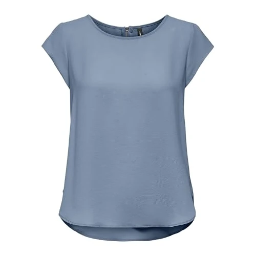 Zeitlich begrenztes Angebot: ONLY Damen Onlvic S/S Solid Top Noos Ptm, Soft Chambray, 36 von 16.99 € auf 11.47 € (32% Rabatt)