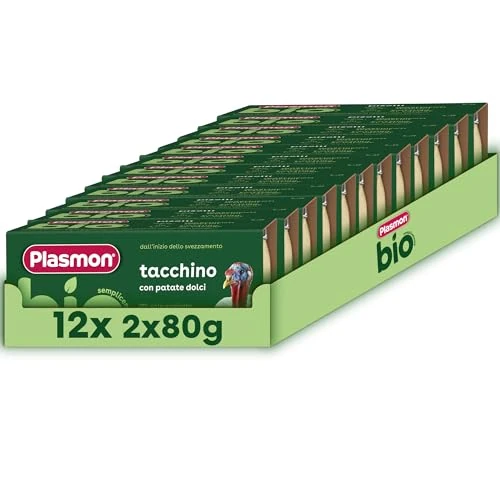 Offerta a tempo: Plasmon BIO Omogeneizzato Tacchino 2X80g (12 Confezioni) — 23% da 39,48 € a 30,59 €