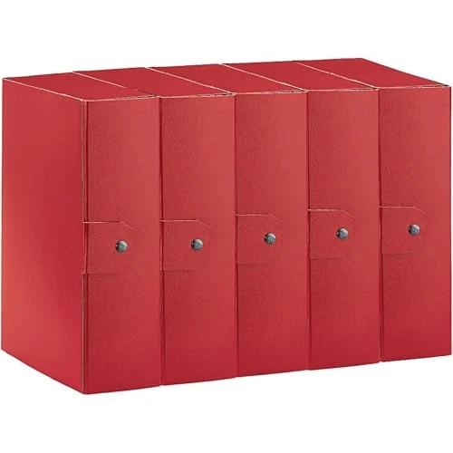 Oferta limitowana: Esselte C30 EUROBOX Projekty do przechowywania, zapięcie na guziki, 25 x 35 cm, tył 10 cm, czerwony, opakowanie 5 sztuk, 390330160 z 91.24 zł na 91.24 zł (oszczędź 0.00%)