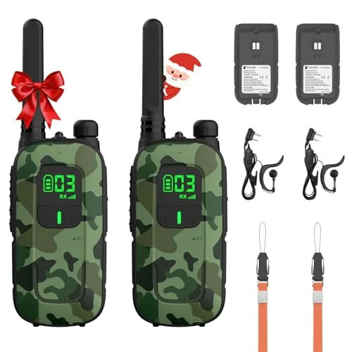 Offerta a tempo: Radioddity Walkie Talkie PR-T3 Ricaricabile per Bambini da 3-12 Anni 16 Canali Ricetrasmittente PMR446 Senza Licenza per la Famiglia, Ricarica Micro-USB - 40% da 29.99 € a 17.99 €