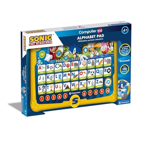 Tijdelijke aanbieding: Clementoni Sonic Alphabet Pad 16822 Educatief spel 4 jaar, computer kid, elektronisch Italiaans sprekend cadeau, kindercomputer, laptop voor het leren van alfabet en nieuwe woorden, kindertechnologie van 29.66 EUR naar 29.66 EUR (korting 0%)