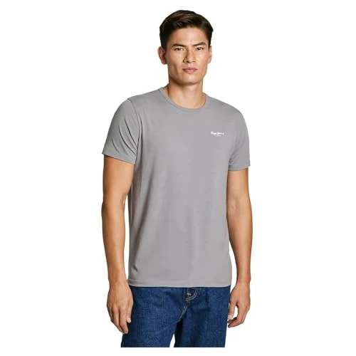 Limited-time offer: Pepe Jeans Men's Original Basic 3N T-Shirt, Grey(Industrial Grey), S from 18.18 GBP to 18.18 GBP (save 0%)