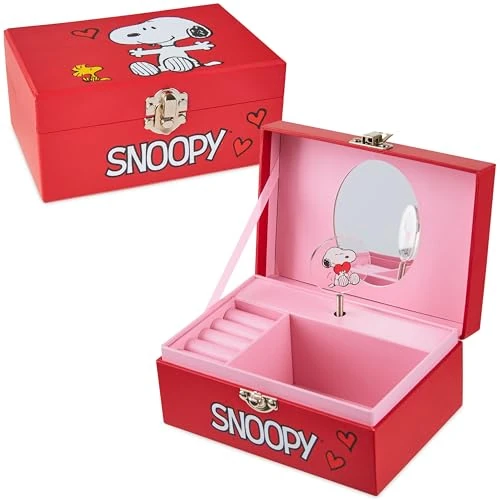 Offerta a tempo: Peanuts Snoopy Carillon Portagioie Bambina con Scomparti - Regalo Ragazzina - 32% da 27.89 € a 18.99 €
