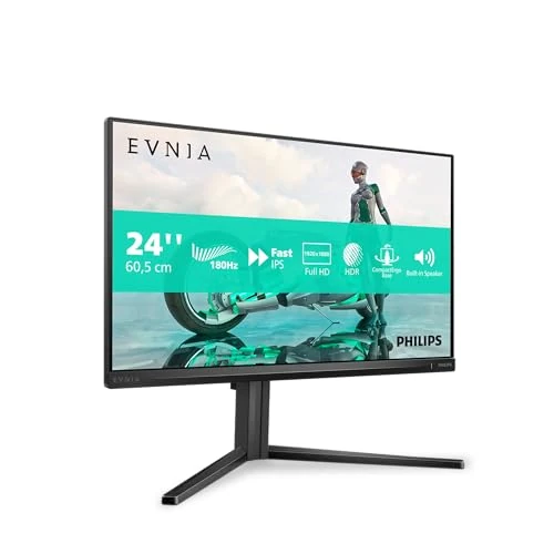 Limitiertes Angebot: Philips Evnia 24M2N3200AM - 24 Zoll Full HD Gaming Monitor, 180 Hz, 1 ms, FreeSync Prem., G-Sync comp., HDR10 (1920x1080, 2X HDMI 2.0, 1x DisplayPort 1.4) schwarz-grau von 129.00 EUR auf 89.00 EUR (Spare 31%)
