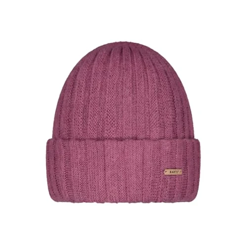 Barts Damen Beanie Bayne gestrickte Wintermütze einfarbig 5017 Berry 26
