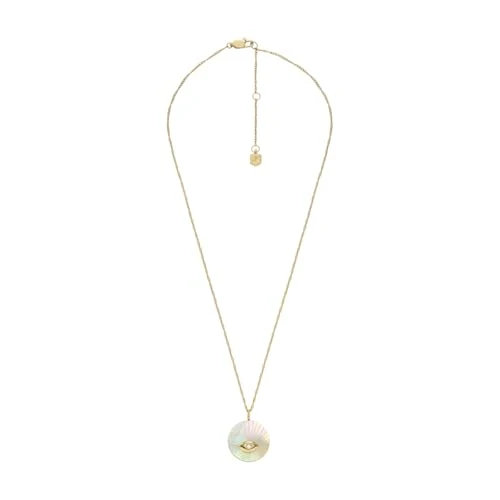 Limited-time offer: Fossil Women's gold tone Stainless Steel with lobster clasp closure Round pendant necklace from 26.60 £ to 26.60 £ (save 0.00%)