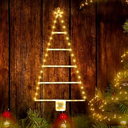 Limited-time offer: Jsdoin Outdoor Christmas Decorations Lights, 2.4ft LED Ladder Battery Window Christmas Lights, 8 Modes Waterproof Tree Lights for Window Wall Home Garden Outdoor Indoor Decor from 3.99 GBP to 3.99 GBP (save 0%)