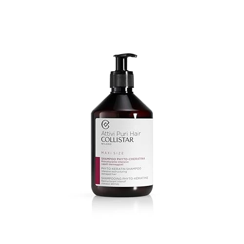 Offerta a tempo: Collistar Attivi Puri Hair Shampoo Phyto Cheratina, Ristrutturante Intensivo, Nutriente, per Capelli Danneggiati e Sfibrati, Maxi Formato 500 ml - 35% da 29.50 € a 19.19 €
