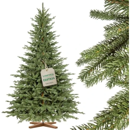 Oferta limitada: FAIRYTREES Árbol de Navidad Artificial 150 cm Baviera Abeto Premium | Elementos Moldeados por inyección | Hecho a Mano en la UE | Árbol de Navidad con Soporte de Madera de Fresno de 159.90 EUR a 111.90 EUR (ahorro 30%)