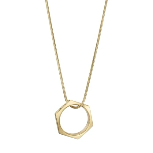 Offerta a tempo: Armani Exchange Collana con ciondolo da uomo in acciaio inossidabile o pelle con chiusura a moschettone, Oro chiaro - 53% da 75.00 € a 35.60 €