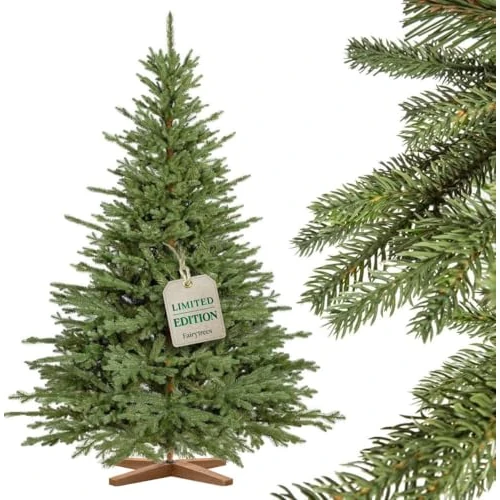 Oferta limitada: FAIRYTREES Árbol de Navidad Artificial 180 cm Baviera Abeto Premium | Elementos Moldeados por inyección | Hecho a Mano en la UE | Árbol de Navidad con Soporte de Madera de Fresno de 199.90 EUR a 149.99 EUR (ahorro 25%)