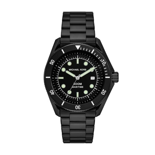 Limited-time offer: Michael Kors Men's Watch Maritime 42 mm Black Stainless Steel, MK9181 from 122.30 GBP to 122.30 GBP (save 0%)