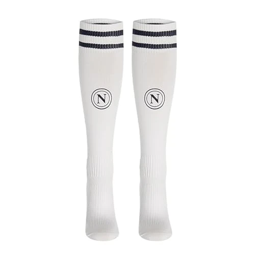 smart millenials srl SSC Napoli Away Match Socks, EA7 Official Product, White Football Socks 2024/2025-39/42